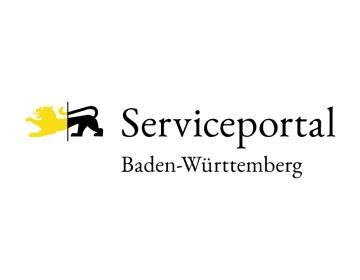 Das Logo des Serviceportals Baden-Württemberg zeigt einen gelb-schwarzen Löwen