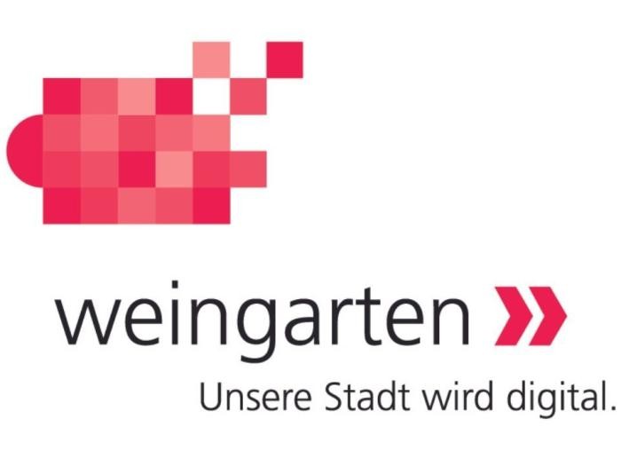 Weingarten - unsere Stadt wird digital. Logo der Stadt Weingarten für den Digitalisierungsprozess