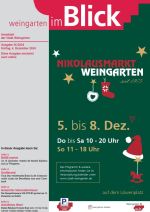 Das Titelblatt der Ausgabezeigt eine grüne Grafik mit der Schrift "Nikolausmarkt 5. bis 8. Dezember"