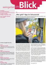 Das Titelblatt der Ausgabe zeigt eine Frau, die ein Smartphone in der Hand hält wirbt