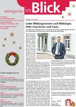 Das Titelblatt der Ausgabe zeigt ein Porträtbild des Oberbürgermeisters, umrahmt von seinem Grußwort zu Weihnachten